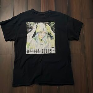 billie eilish printed black tee